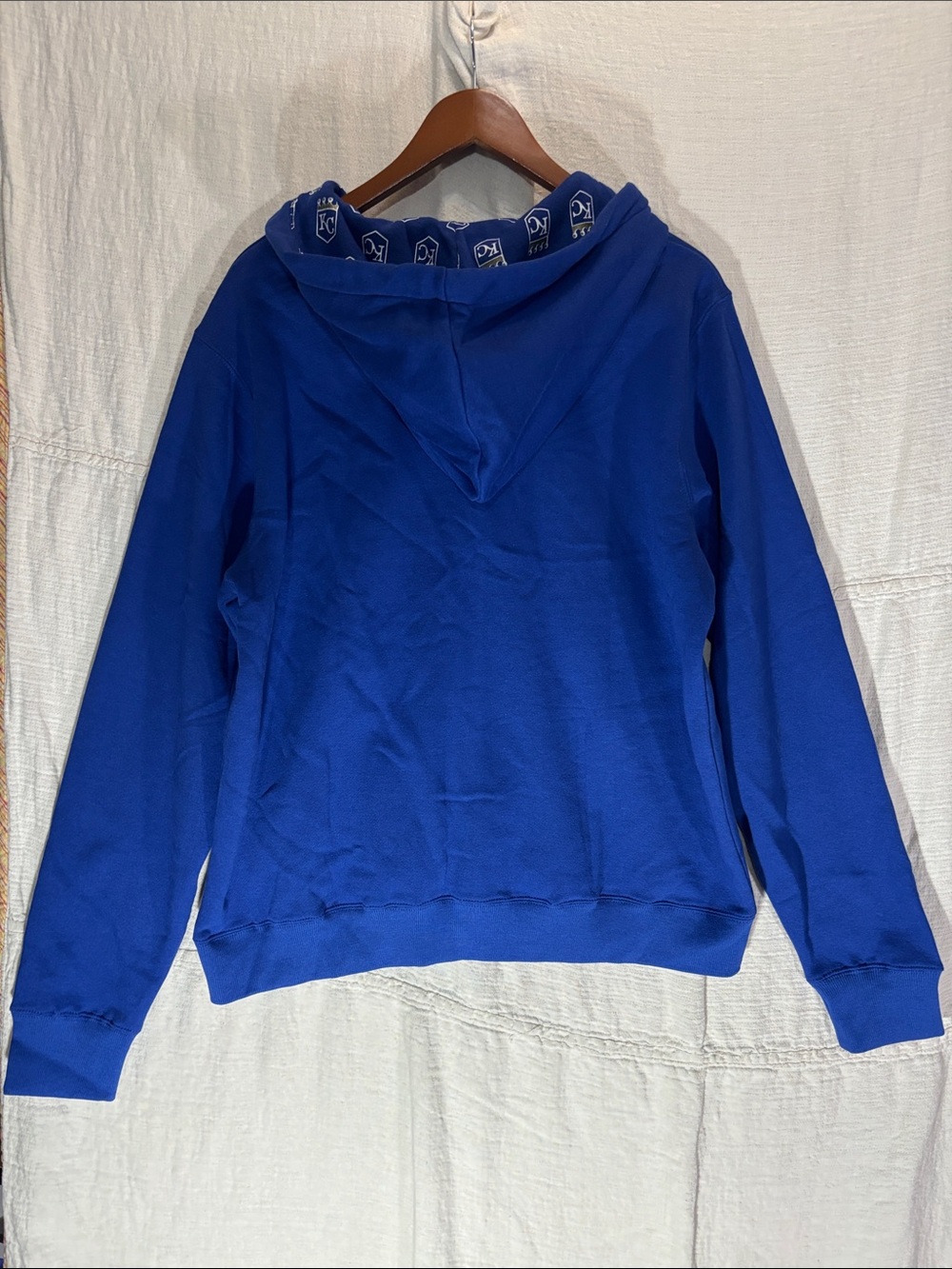 KC Royals MLB Soft As A Grape Zip Up Hoodie Jacket Blue Sz 2X Like New - Picture 7 of 9